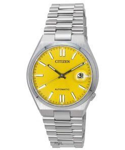 Montre pour homme Citizen Tsuyosa en acier inoxydable avec cadran orange automatique NJ0150-81Z