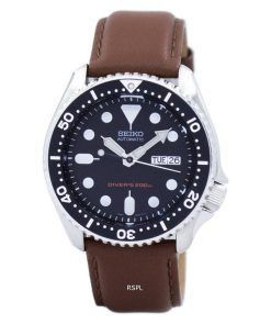 Montre 200M Ratio cuir marron SKX007K1-LS12 masculine automatique Seiko Diver