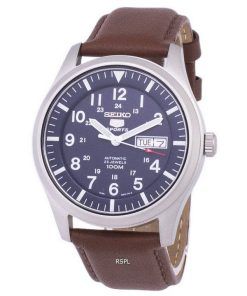 Seiko 5 Sports automatique Ratio en cuir brun SNZG11K1-LS12 hommes