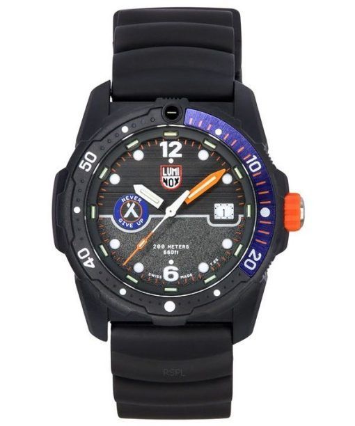 Montre pour homme Luminox Bear Grylls Survival SEA avec bracelet en caoutchouc et cadran noir à  quartz XB.3723 200M