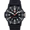 Montre pour homme Luminox Leatherback SEA Turtle Bracelet en polyuréthane géant Cadran noir Quartz XS.0321.L 100M