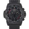 Montre pour homme Luminox Navy SEAL chronographe bracelet en caoutchouc cadran noir Quartz Diver's XS.3581.SIS 200M