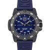 Montre pour homme Luminox Master Carbon SEAL avec bracelet en caoutchouc et cadran bleu automatique XS.3863 200M