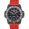 Montre pour homme Luminox Master Carbon Seal avec bracelet en caoutchouc et cadran noir automatique XS.3875 200M