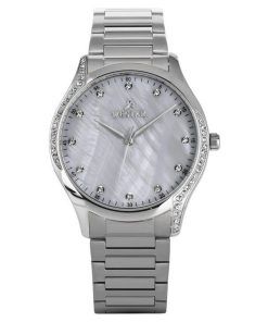 Montre pour femme Westar Zing Crystal Accents en acier inoxydable avec cadran en nacre blanche et quartz 00127STN111