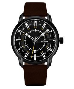 Montre pour homme Westar Profile avec bracelet en cuir et cadran noir 50228BBN523