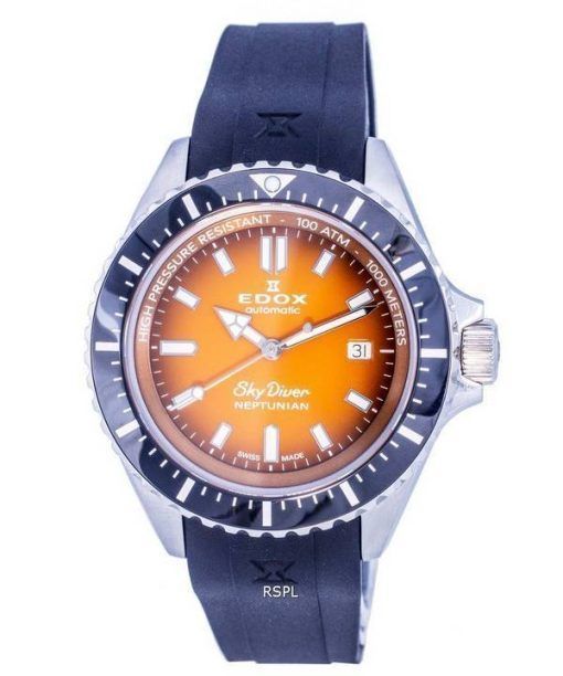 Edox SkyDiver Neptunian Diver&#39,s Orange Cadran Automatique 801203NCAODN 1000M Montre Homme