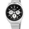 Montre Citizen Chronographe en acier inoxydable avec cadran noir et quartz AN3660-81E pour homme