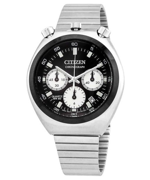 Montre Citizen Chronographe en acier inoxydable avec cadran noir et quartz AN3660-81E pour homme