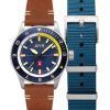 Montre pour homme AVI-8 Flyboy Tuskegee Airmen Meca-Quartz édition limitée Lucera cadran bleu AV-4103-02 avec bracelet supplémen