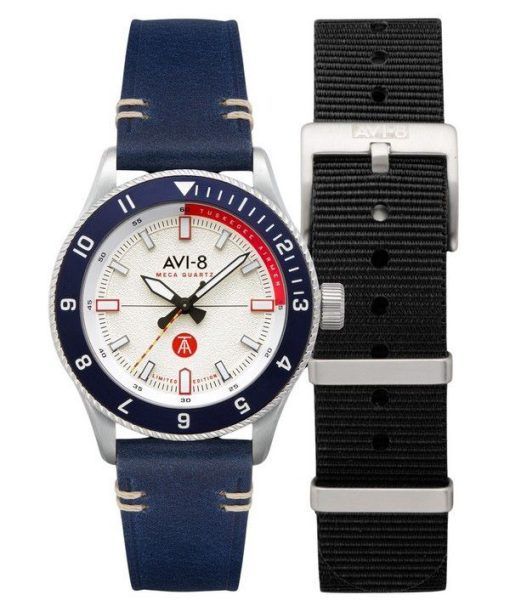 AVI-8 Flyboy Tuskegee Airmen Meca-Quartz Édition limitée Torretto Cadran argenté AV-4103-03 Montre pour homme avec bracelet supp