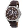 Montre pour homme Citizen Eco-Drive Perpetual GMT avec bracelet en cuir et cadran marron BL8160-07X 100M