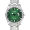 Montre pour homme Citizen Peyten en acier inoxydable avec cadran vert Eco-Drive BM7530-50X 100M