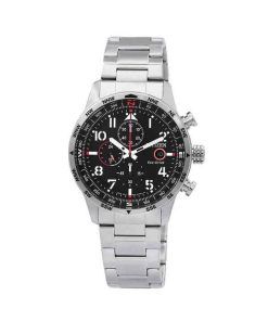 Montre pour homme Citizen Eco-Drive chronographe en acier inoxydable avec cadran noir CA0790-83E 100M