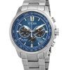 Montre pour homme Citizen Super Titanium chronographe cadran bleu Eco-Drive CA4570-88L 100M