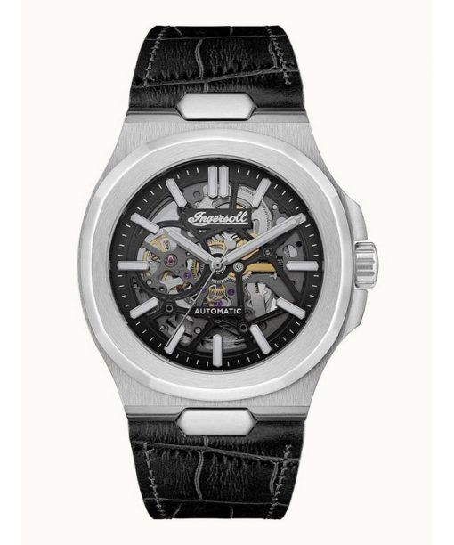 Montre pour homme Ingersoll The Catalina avec bracelet en cuir et cadran squelette noir automatique I12502