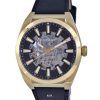 Montre Homme Fossil Everett Skeleton Cuir Cadran Noir Automatique ME3208