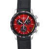 Montre pour homme Zeppelin Night Cruise chronographe bracelet en caoutchouc cadran rouge Quartz 72885KB 100M