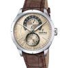 Montre Festina Retro avec bracelet en cuir multifonction et cadran beige à quartz F16573-9 pour homme