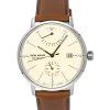 Montre pour homme Iron Annie Bauhaus avec bracelet en cuir et cadran beige automatique 50605