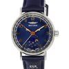 Iron Annie Amazonas Impression Moonphase Cadran Bleu Quartz 59774 Montre Femme