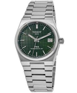 Montre unisexe Tissot PRX T-Classic Powermatic 80 à cadran vert automatique T137.207.11.091.00 100M