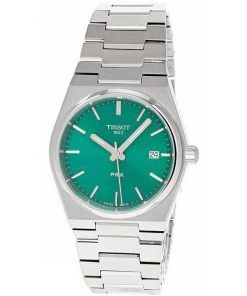 Montre unisexe Tissot PRX T-Classic en acier inoxydable avec cadran vert et quartz T137.210.11.081.00 100M