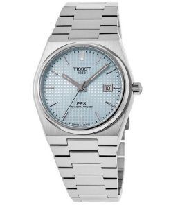 Montre Tissot PRX T-Classic Powermatic 80 cadran bleu glace automatique T137.407.11.351.00 100M pour homme