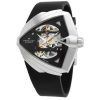 Montre Hamilton Ventura XXL avec bracelet en caoutchouc et cadran squelette noir automatique H24625330 pour homme