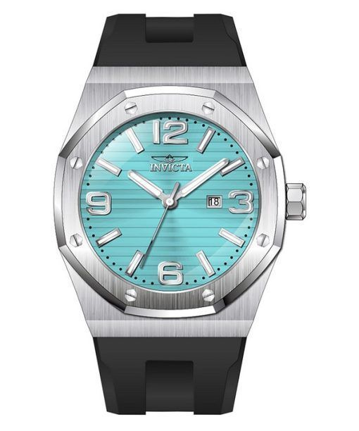 Montre pour homme Invicta Huracan avec bracelet en silicone et cadran turquoise 45773 100M