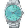 Montre Casio Standard analogique en acier inoxydable avec cadran bleu menthe et quartz MTP-VD03D-2A3 pour homme