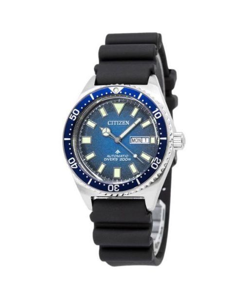 Montre pour homme Citizen Promaster avec bracelet en caoutchouc et cadran bleu automatique NY0129-07L 200M