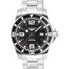 Montre Longines HydroConquest Sunray Black avec cadran Super-LumiNova Automatic Diver',s L3.841.4.56.6 300M pour homme