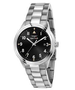 Montre pour femme Sector 670 date et heure en acier inoxydable cadran noir quartz R3253540014