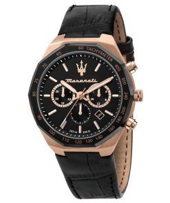 Maserati Stile Chronographe Cadran Noir Mat Quartz R8871642001 100M Montre Homme