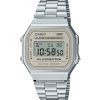 Casio Vintage Digital Bracelet en acier inoxydable Quartz A168WA-8 Montre unisexe