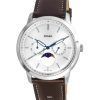 Fossil Neutra Minimalist Moonphase Argent Cadran Quartz FS5905 Montre Homme