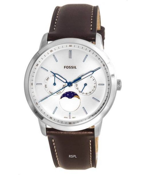 Fossil Neutra Minimalist Moonphase Argent Cadran Quartz FS5905 Montre Homme