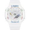 Montre pour homme Casio G-Shock analogique numérique avec bracelet en résine et cadran blanc Tough Solar GA-B2100FC-7A 200M