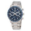 Montre pour homme Seiko Sports chronographe en acier inoxydable avec cadran bleu et quartz SSB445P1 100M