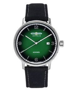 Montre pour homme Zeppelin Hindenburg LZ129, bracelet en plastique recyclé, cadran en céramique écologique vert et noir, automat