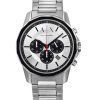 Montre pour homme Armani Exchange chronographe en acier inoxydable avec cadran argenté et quartz AX1742