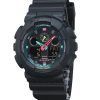 Casio G-Shock analogique numérique multi-fluorescent Accents série bracelet en résine cadran noir Quartz GA-100MF-1A 200M montre