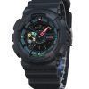 Casio G-Shock analogique numérique multi-fluorescent Accents série bracelet en résine cadran noir Quartz GA-110MF-1A 200M montre