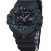 Casio G-Shock analogique numérique multi-fluorescent Accents série bracelet en résine cadran noir Quartz GA-700MF-1A 200M montre