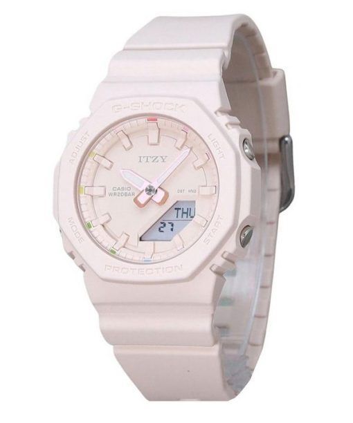 Montre pour femme Casio G-Shock analogique numérique ITZY Collaboration cadran rose clair Quartz GMA-P2100IT-4A 200M