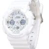 Montre pour femme Casio G-Shock analogique numérique à base biologique bracelet en résine blanche cadran argenté Quartz GMA-S120