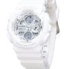 Montre pour femme Casio G-Shock analogique numérique à base biologique bracelet en résine blanche cadran argenté Quartz GMA-S140