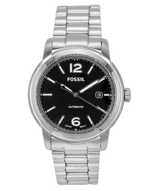 Montre unisexe Fossil Heritage ME3223 automatique en acier inoxydable avec cadran noir