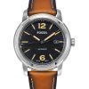 Montre pour homme Fossil Heritage avec bracelet en cuir et cadran noir automatique ME3233